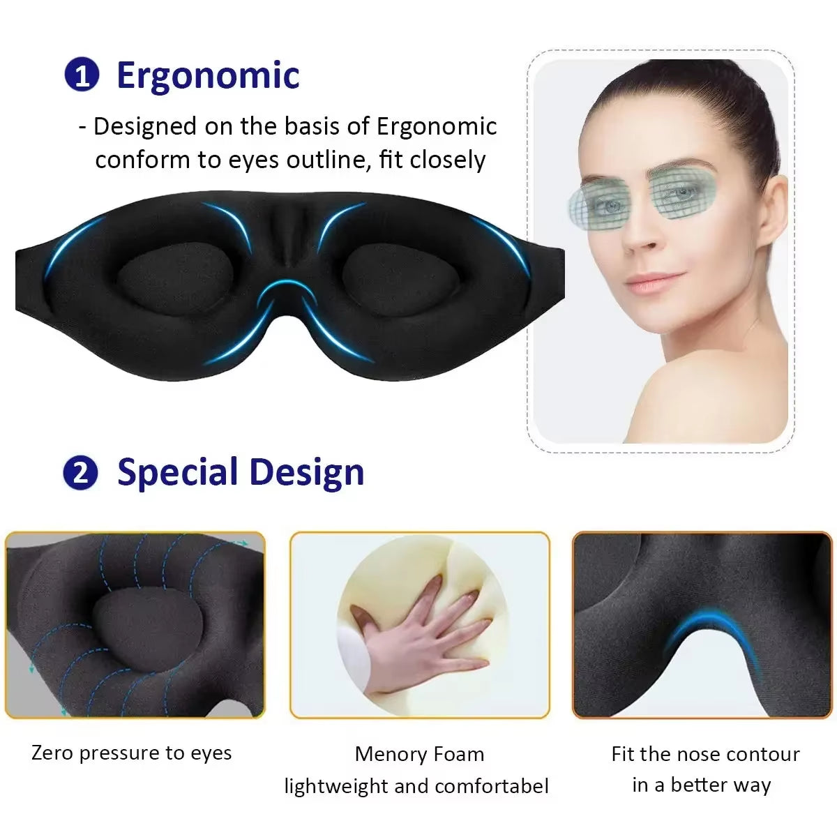 Nidra Eye Oasis™ 3D Sleep Mask
