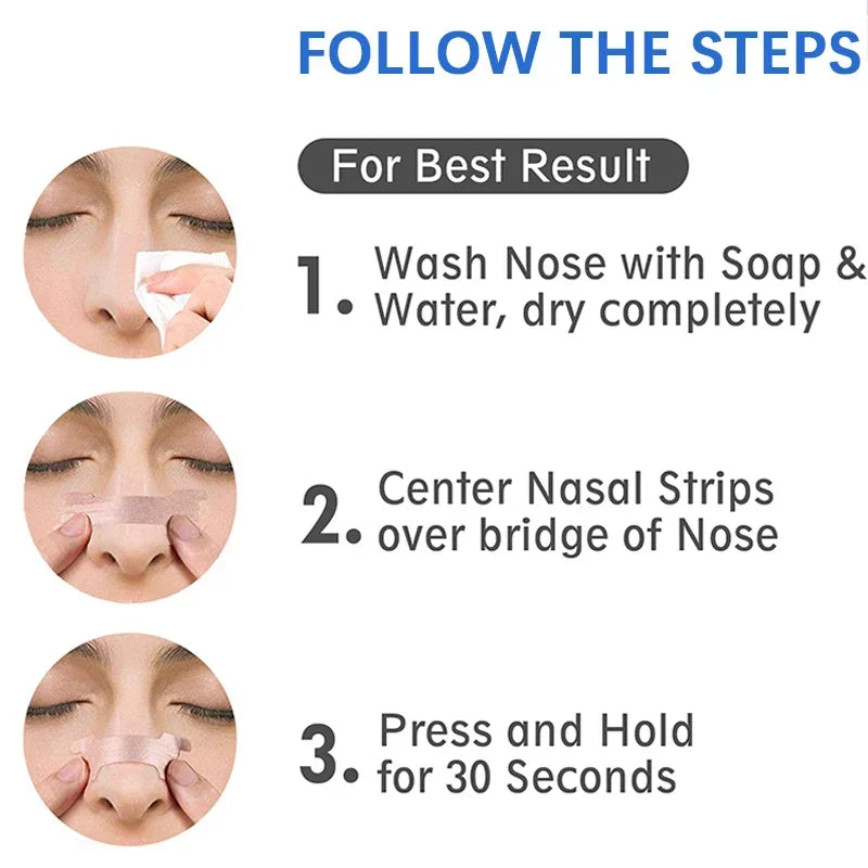 10/50/100Pcs Breath Nasal Strips Right Way Stop Snoring anti Snore Nose Strip Easier Better Breathing Good Sleeping Patches